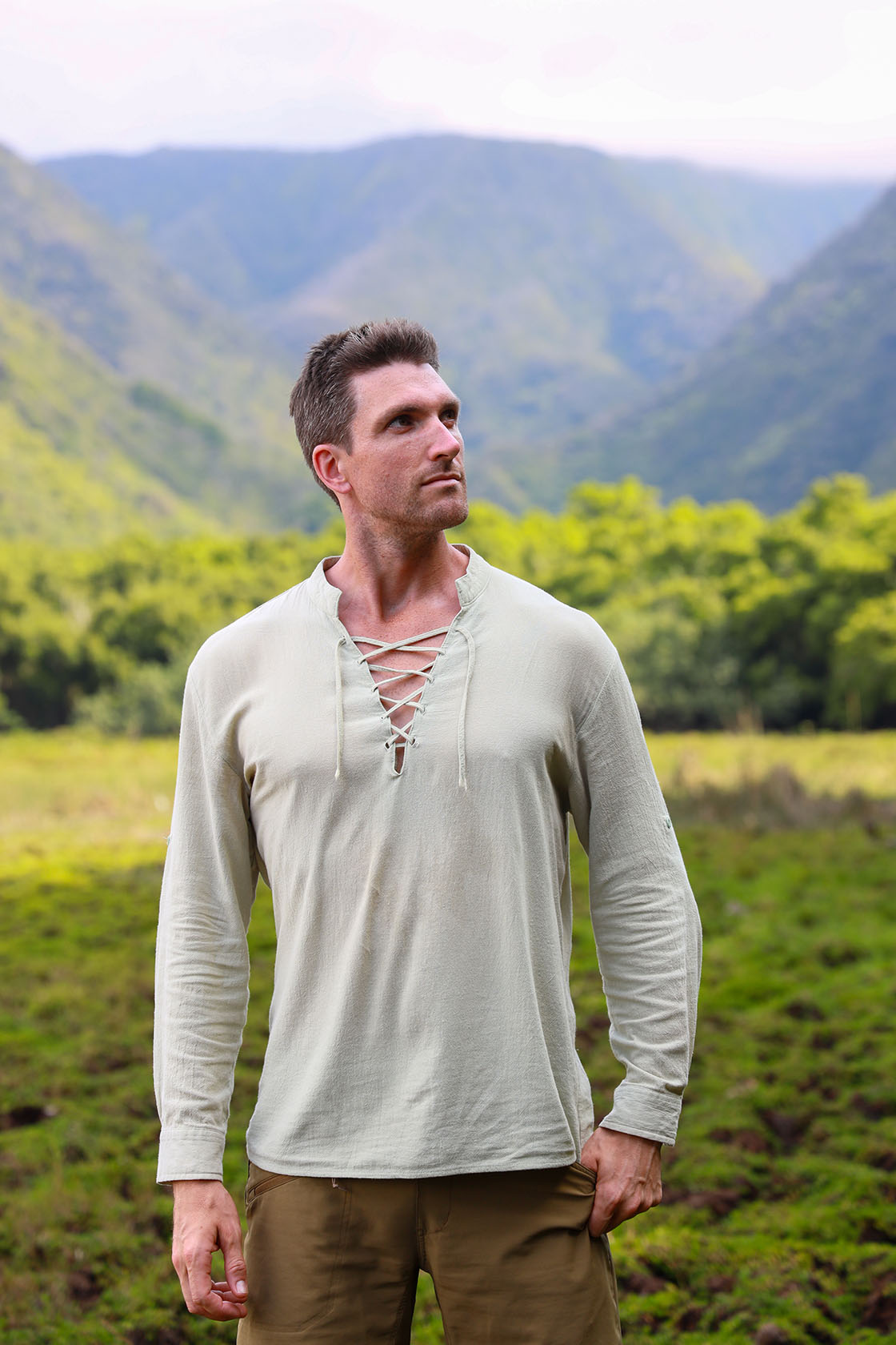 The Pahoa Shirt! Fair Trade 100% Natural Linen/Cotton Blend