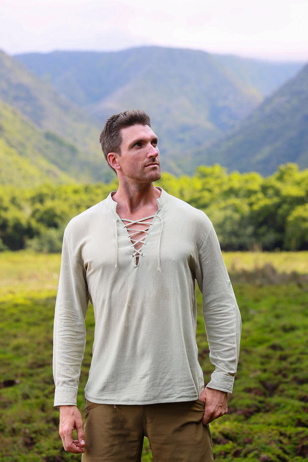 The Pahoa Shirt! Fair Trade 100% Natural Linen/Cotton Blend