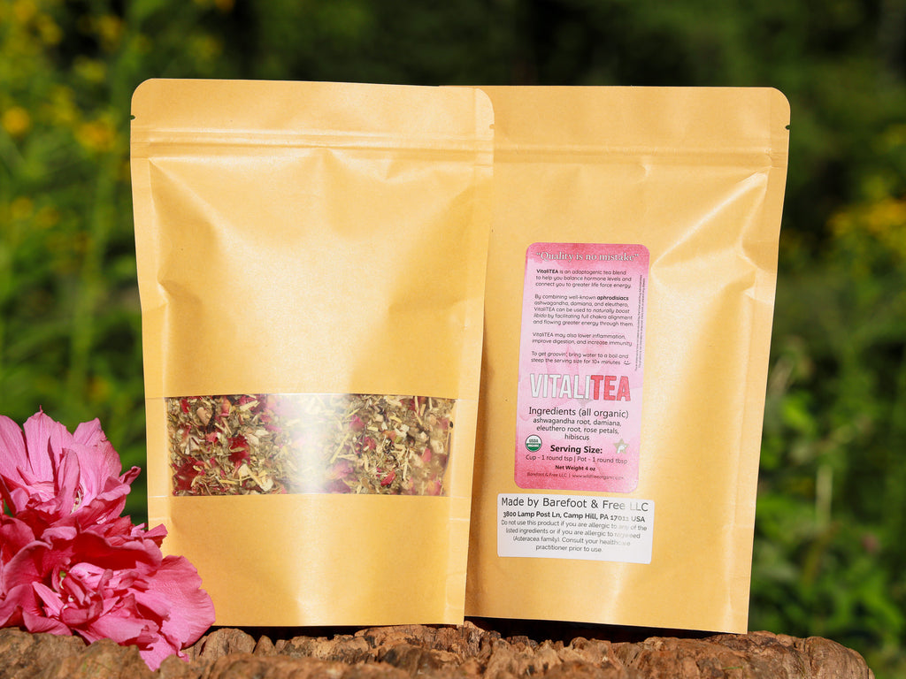 VitaliTEA 4 oz Organic Herbal Tea Blend for Hormone Balance, Sensuality, and Libido