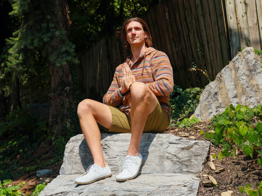 Men's Earthing Shoe all natural with K1 copper plug - Classic Sneaker