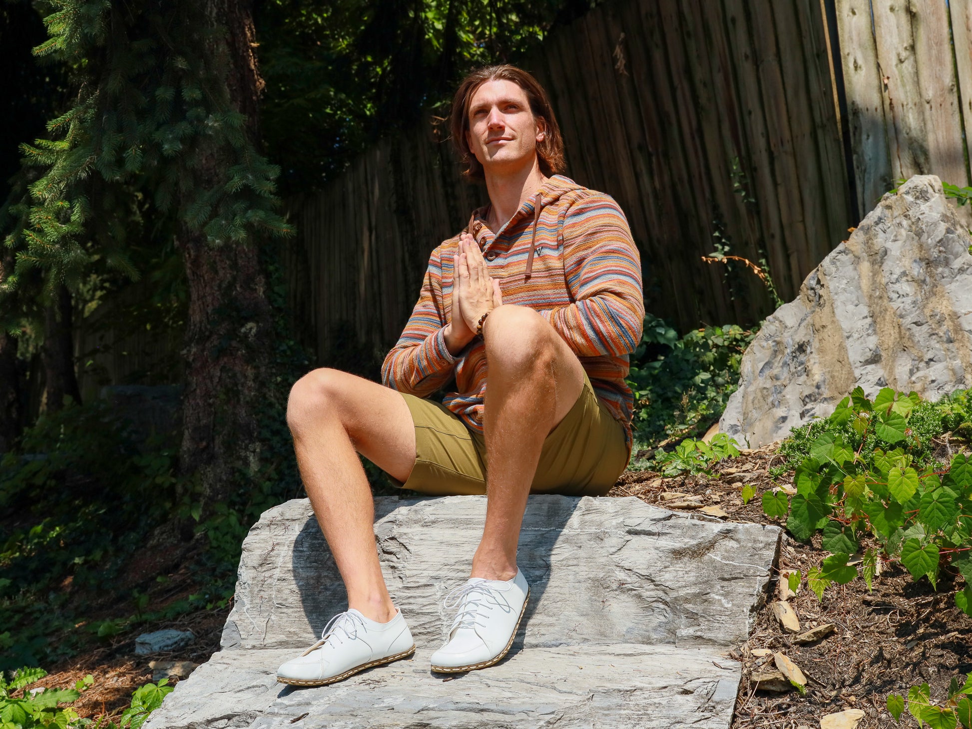 Men's Earthing Shoe all natural with K1 copper plug - Classic Sneaker